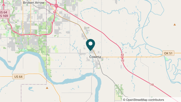 Service area map for Coweta